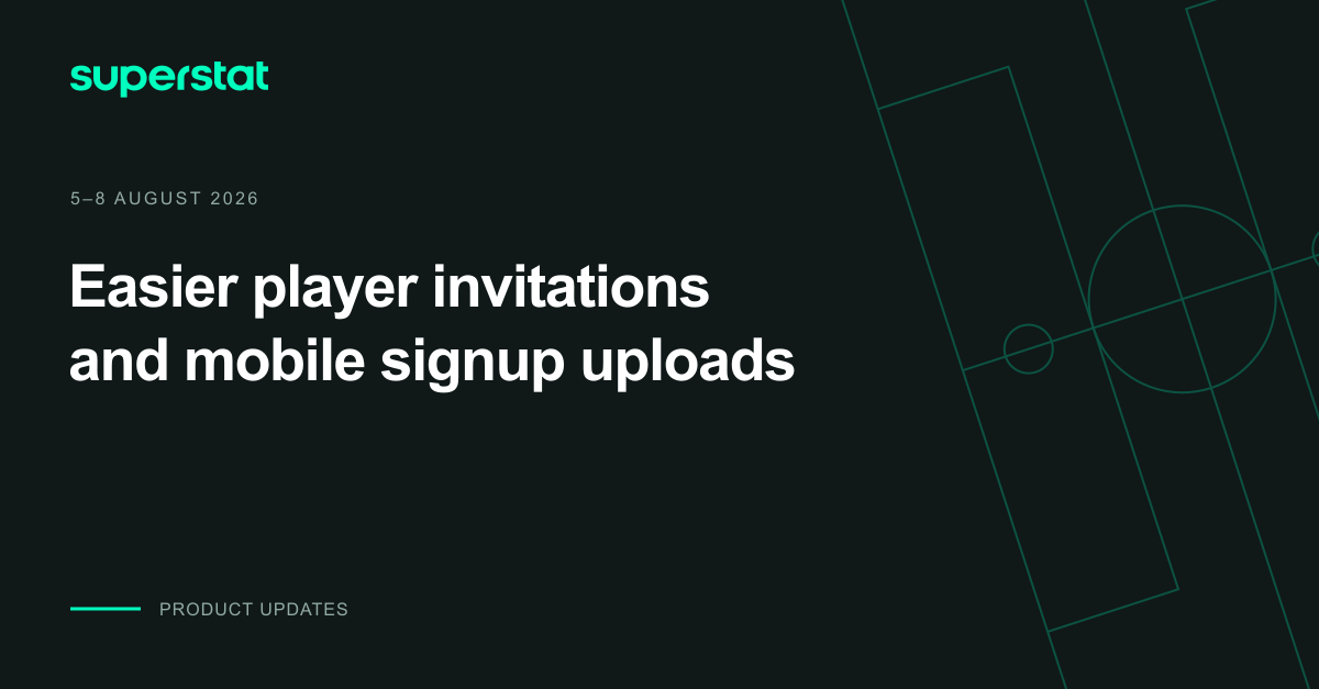 Easier player invitations and mobile signup uploads